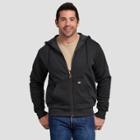Dickies Men's Thermal Lined Fleece Hoodie- Black M,