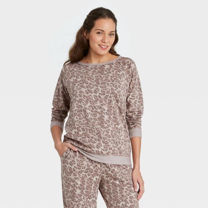 Women's Leopard Print Sweatshirt - Knox Rose Brown