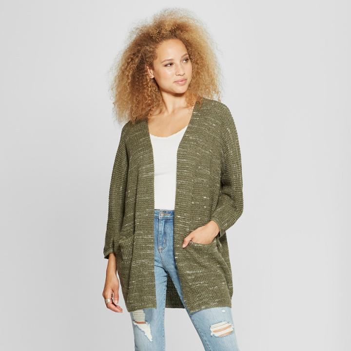 Women's Open Kimono Cardigan - Universal Thread Olive (green)