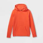Boys' Fleece Hooded Sweatshirt - All In Motion Coral Orange