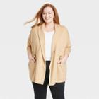 Women's Drape Front Jacket - Knox Rose Brown