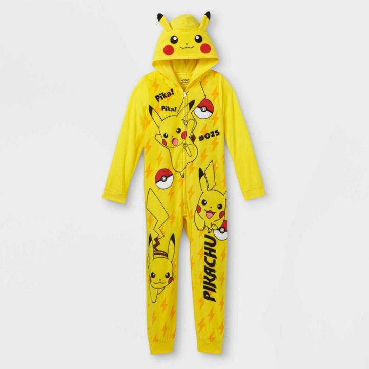 Boys' Pokemon Pikachu Union Suit - Yellow