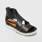 Women's Hummingbird Ankle Strap Sandals - A New Day Black