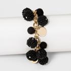 Chain Link With All Around Clusters Of Bobble Beads And Discs Bracelet - A New Day Black