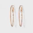 Textured Hoop Earrings - A New Day Rose Gold, Women's, Pink Gold
