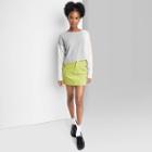 Women's Long Sleeve Boxy Cropped T-shirt - Wild Fable Gray