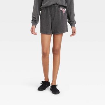 Hybrid Apparel Women's Equality Graphic Jogger Shorts - Heather Gray