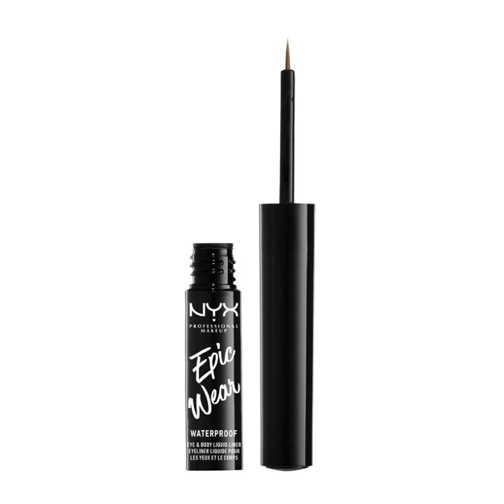 Nyx Professional Makeup Epic Wear Metallic Eye & Body Liquid Liner - Long-lasting Eyeliner - Brown Metal