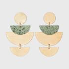 Layered Half Moon With Speckled Detail Drop Earrings - Universal Thread