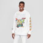 Disney Men's Long Sleeve Toy Story Hooded Pullover Sweatshirt - White