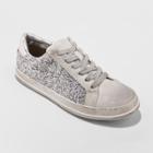 Women's Tiffani Lace Up Glitter Sneakers - Mossimo Supply Co. Gray