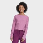 Girls' Long Sleeve Studio T-shirt - All In Motion Purple