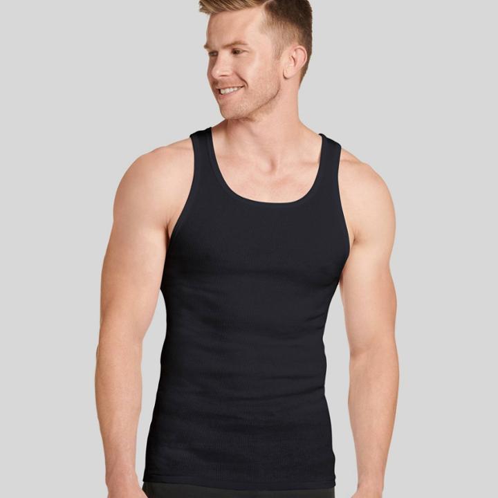 Jockey Generation Men's Stay New Cotton 3pk Tank Top - Black/gray