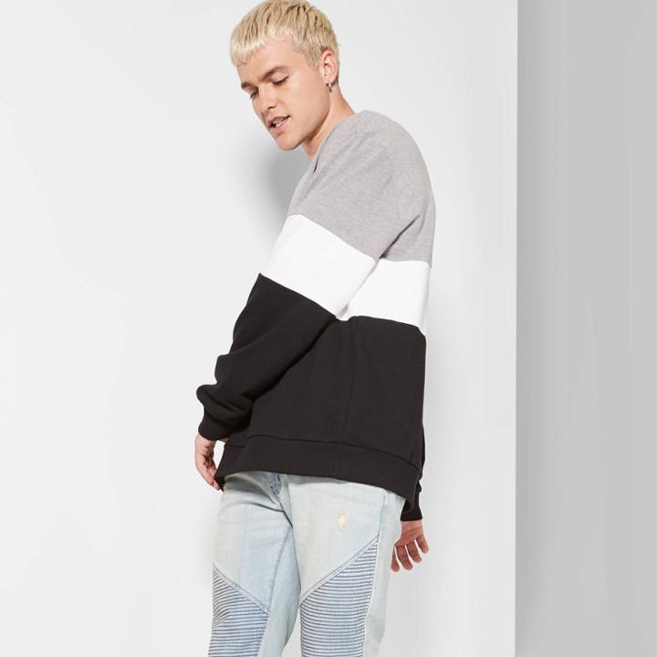 Men's Knitted Crew Neck Sweatshirt - Original Use Folkstone Gray