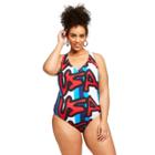 Women's Plus Size Usa Graffiti One Piece Swimsuit - Stephen Sprouse For Target White 3x, Women's,
