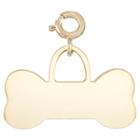Target 14kt Gold And Silver Bonded Dog Bone Charm With Spring Ring-yellow Gold, Girl's,