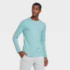 Men's Long Sleeve Performance T-shirt - All In Motion Light Turquoise