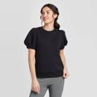 Women's Short Sleeve Sweatshirt - A New Day Black