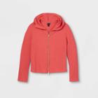 Girls' Rib-knit 2 Way Zip-up Hoodie Sweatshirt - Art Class