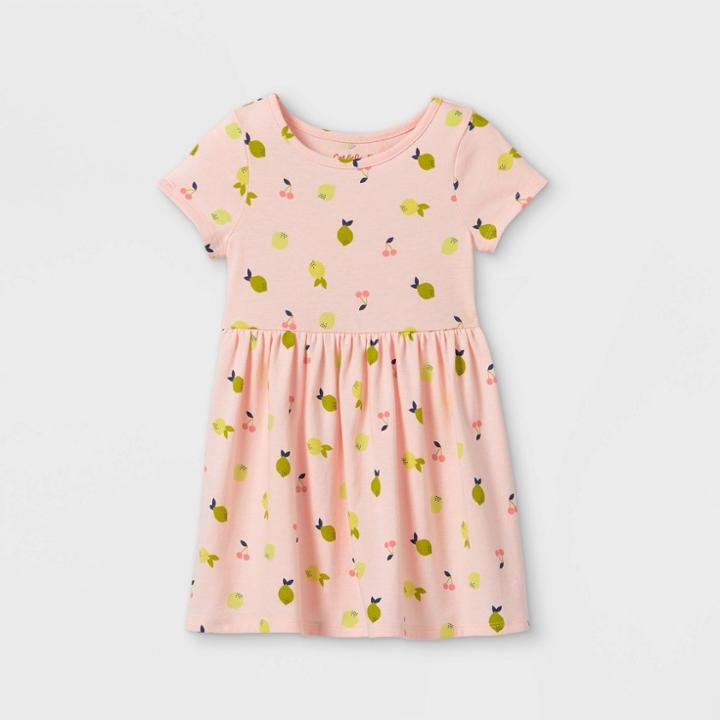 Toddler Girls' Short Sleeve Dress - Cat & Jack Pink