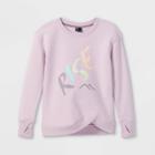 Girls' Fleece Pullover Sweatshirt - All In Motion Lilac Purple