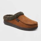 Men's Dearfoams Brendan Microsuede Clog With Whipstitch Slippers - Chestnut