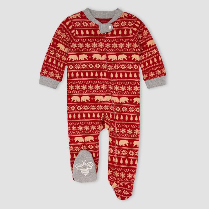 Burt's Bees Baby Baby Into The Woods Sleep N' Play - Dark Red Newborn