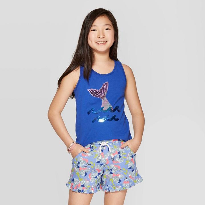 Girls' Mermaid Flip Sequin Tank - Cat & Jack