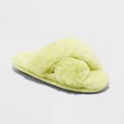 Girls' Brooklyn Crossband Fur Slippers - Cat & Jack Yellow