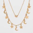 Star And Moon Necklace Set - Wild Fable Gold