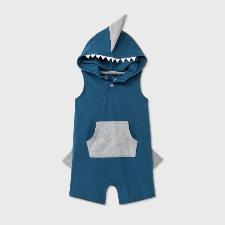 Baby Boys' Shark Short Romper - Cat & Jack Blue