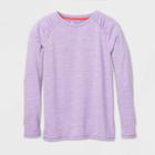 Girls' Quick Dry Upf 50+ Long Sleeve Swim T-shirt - All In Motion Purple