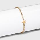Gold Plated Cubic Zirconia Initial 'y' Tennis Bracelet - A New Day Gold
