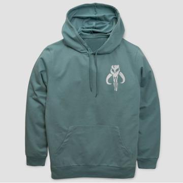 Men's Star Wars: The Mandalorian Logo Hooded T-shirt - Blue