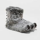 Boys' Fenny Dinosaur Foot Bootie Slippers - Cat & Jack Gray