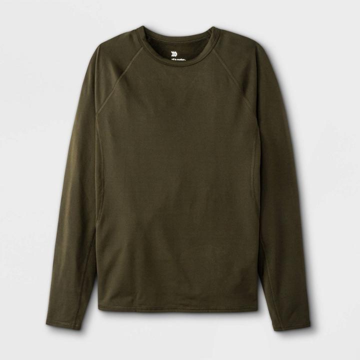 Men's Long Sleeve Midweight Thermal Undershirt - All In Motion Olive