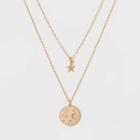 Distributed By Target Two Rows And Starmap Short Necklace - Gold