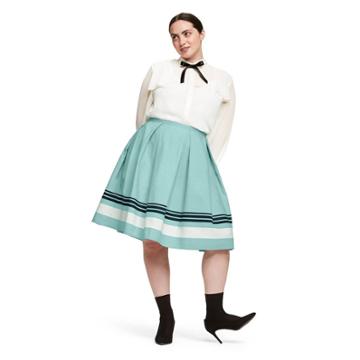 Women's Plus Size Long Sleeve Collared Ribbon Detail Blouse - Jason Wu For Target White 1x, Women's,