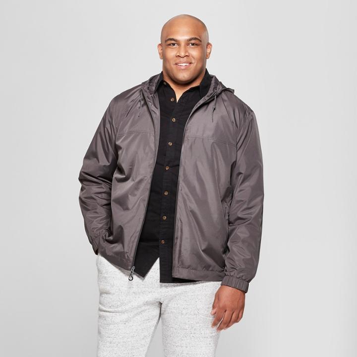 Men's Tall Rain Jacket - Goodfellow & Co Gray