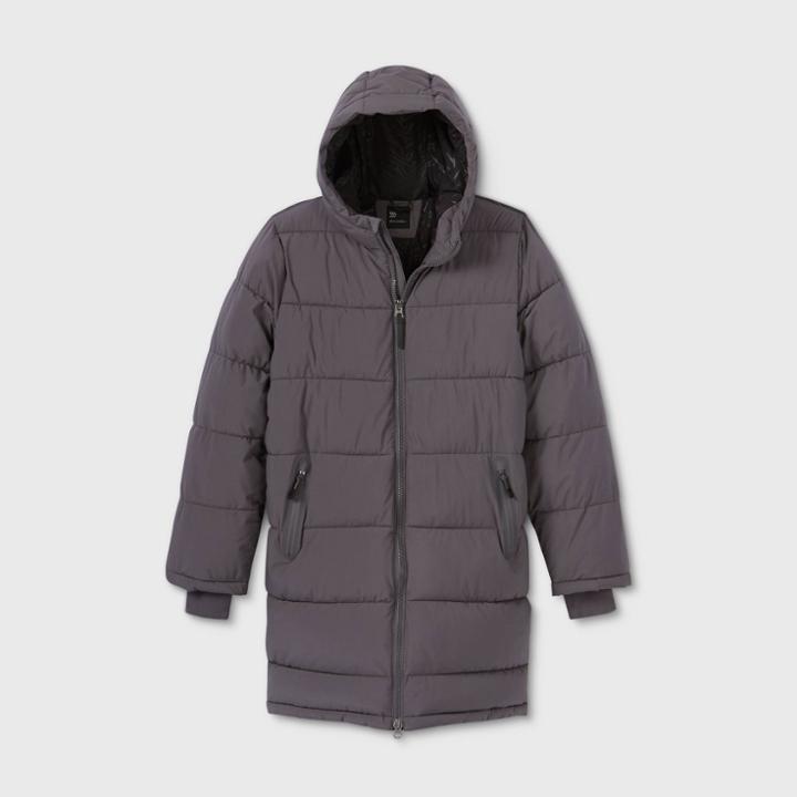 Men's Mid-length Puffer Jacket - All In Motion Gray