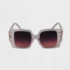 Women's Retro Square Sunglasses - A New Day Clear
