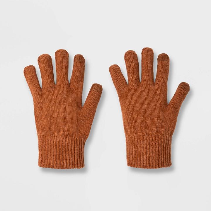 Women's Tech Touch Knit Gloves - Wild Fable Brown