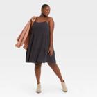 Women's Plus Size Tiered Tank Dress - Universal Thread Charcoal Gray