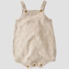 Baby Sweater Bubble Romper - Little Planet By Carter's Beige Newborn