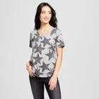 Women's Stars Printed Short Sleeve Drapey Pocket T-shirt - Grayson Threads (juniors') - Charcoal