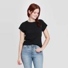 Women's Standard Fit Short Sleeve Crewneck T-shirt - Universal Thread Black