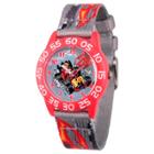 Boys' Disney Mickey Mouse Red Plastic Time Teacher Watch - Gray