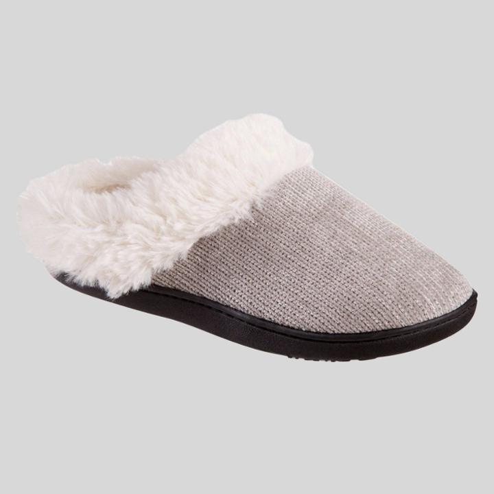 Isotoner Women's Charlotte Hoodback Slippers - Ash