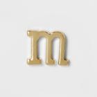 Target Women's Fashion Stick On Pin Letter M - Gold, Bright Gold Initial