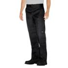 Dickies Men's Big & Tall Relaxed Straight Fit Twill Double Knee Work Pants - Black